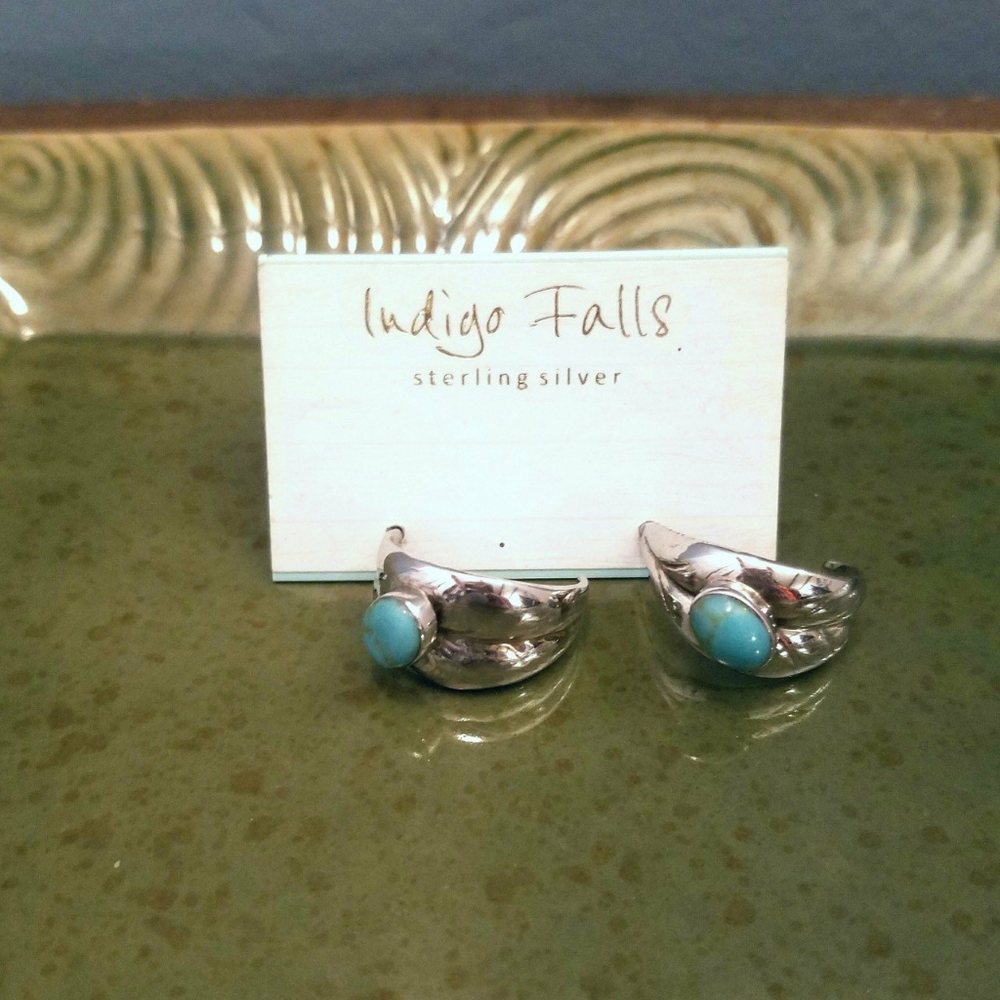 Southwest Leaf Sterling Silver Earrings